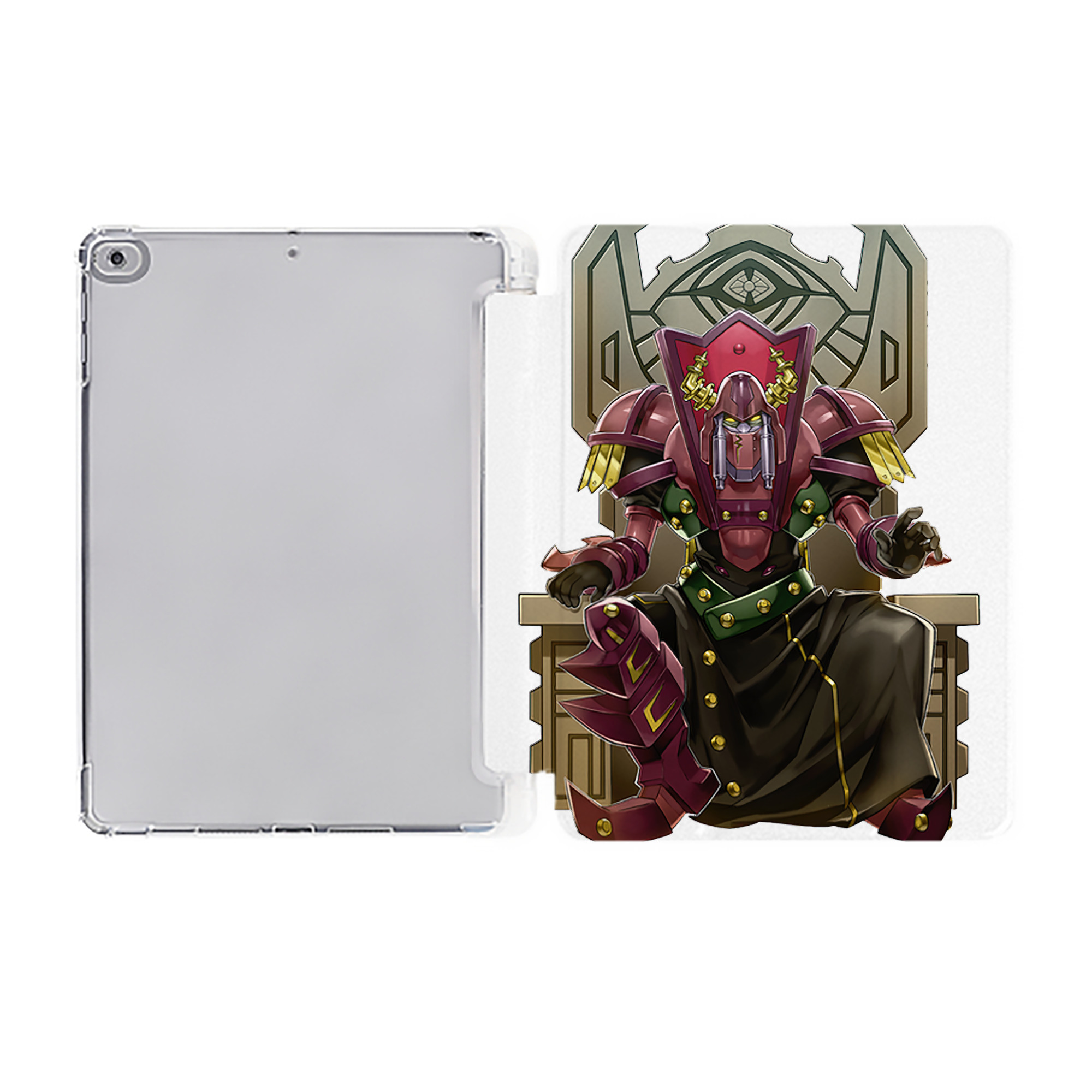 （画像用） 遊☆戯☆王 Yu-Gi-Oh! IPad ケース ペン収納付き 三つ折りスタンド PUレザー×シリコン 対応機種9.5/10.5/10.9インチ